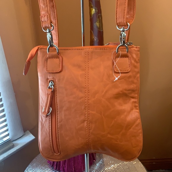 Orange rhinestone studded crossbody new. - Picture 4 of 5